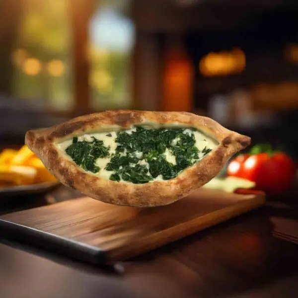 Pide  mit käse und Spinat