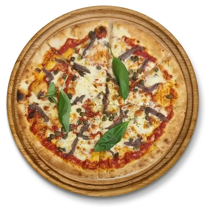 Pizza-Napoli-mit-Sardellen-und-kapern Pizza Napoli mit Sardellen und kapern – Bild 1
