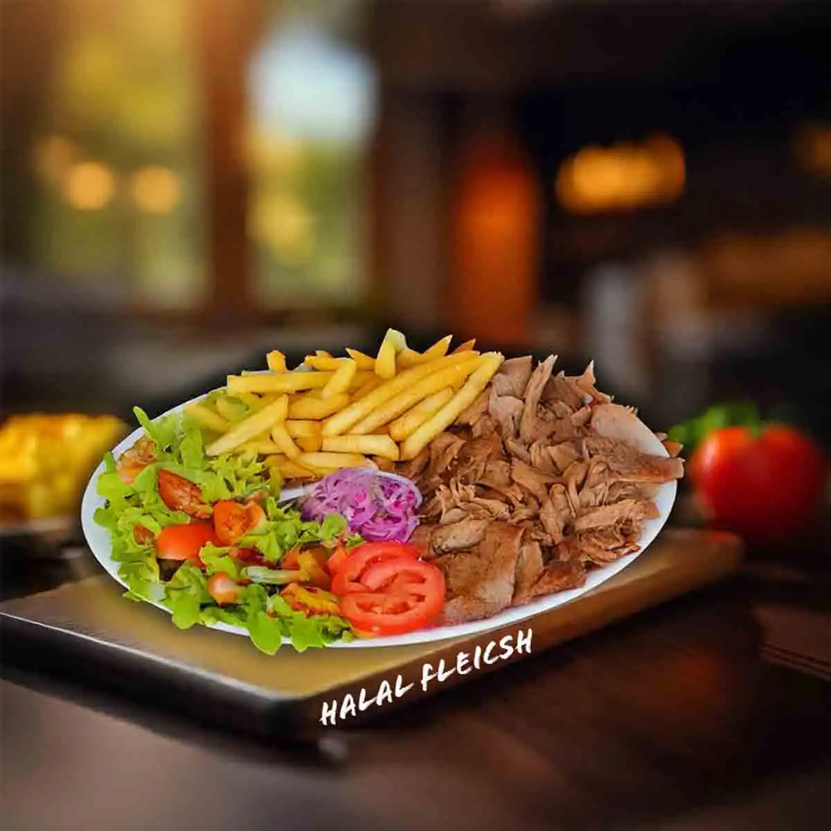 Doner Kebab im Teller Genießen Sie köstliche Pizza, Snacks, Kebab und Döner in Jegenstorf! Frische Zutaten, schnelle Zubereitung und authentischer Geschmack. Ideal für den schnellen Hunger und leckere Mahlzeiten. Besuchen Sie uns